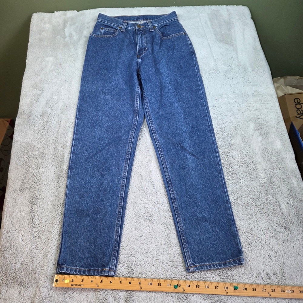 LL Bean Double L Classic Fit Jeans Womens 6P High Rise Straight Leg Blue Denim
